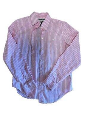 Lauren Ralph Lauren Pink Striped Button Down